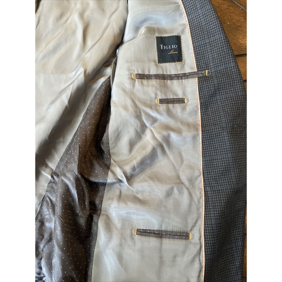 Tiglio Luxe Mens Blazer Sport Coat Two Button Casual Jacket Size 42R US Wool‎ - Picture 7 of 7